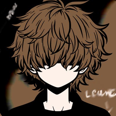 manga boy fluffy hair covering his eyes