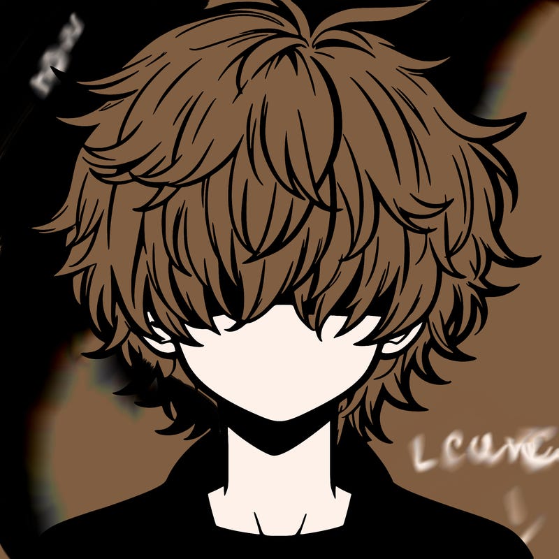 manga boy fluffy hair covering his eyes