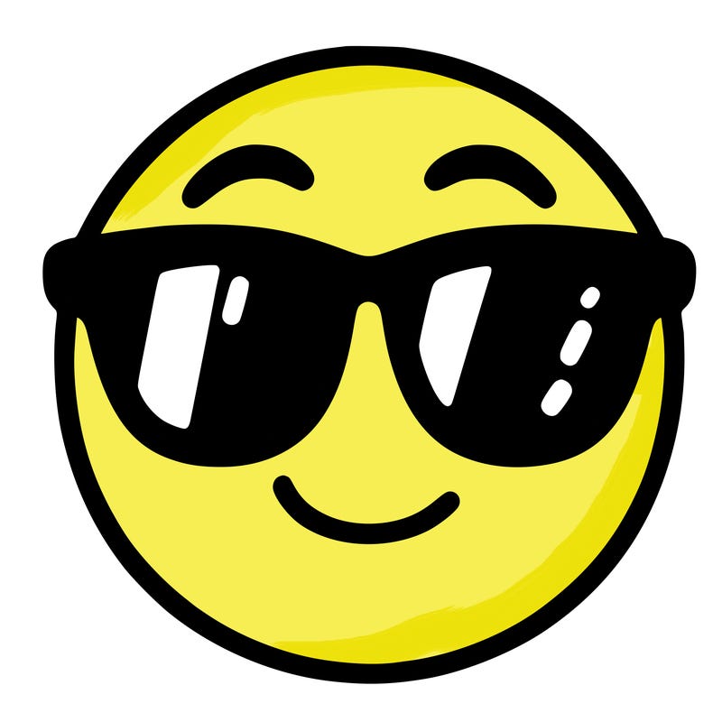 emoji with sunglasses