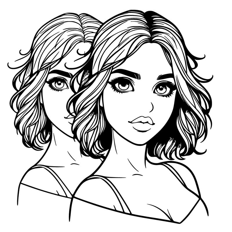 split realistic girl