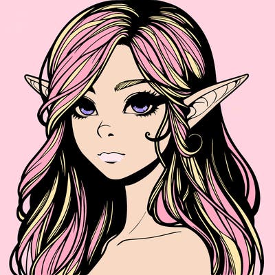 elf girl realistic dark fantasy