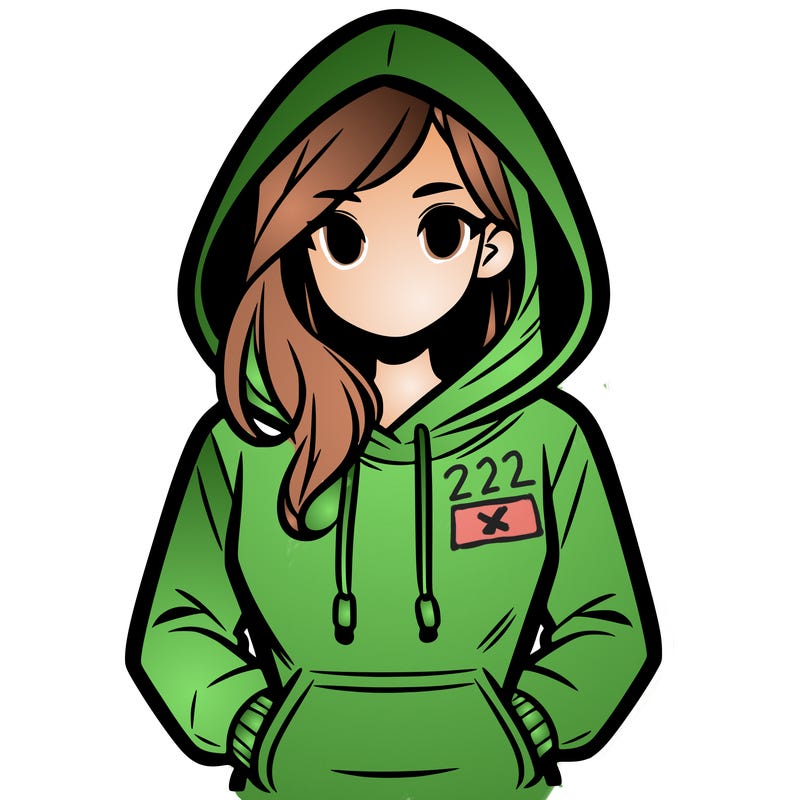 a woman wearing a hoodie