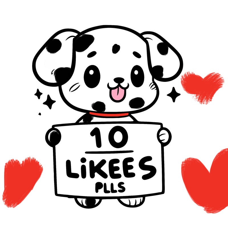 cute dog holding a sign saying 10 likes pls