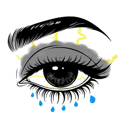 eye closed realistic