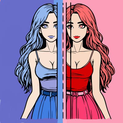 realistic girl split