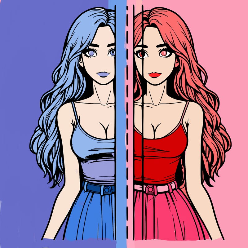 realistic girl split