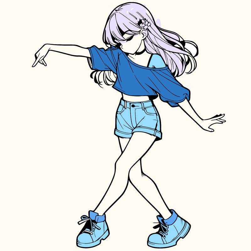 realistic girl danceing
