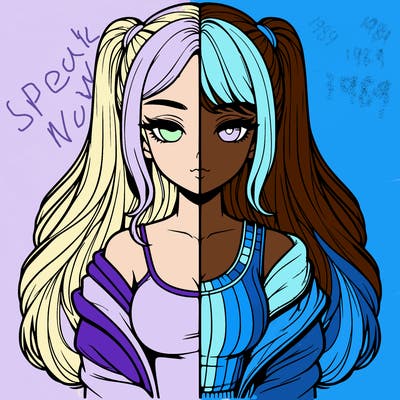 realistic girl split