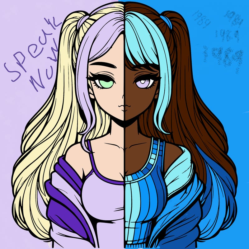 realistic girl split