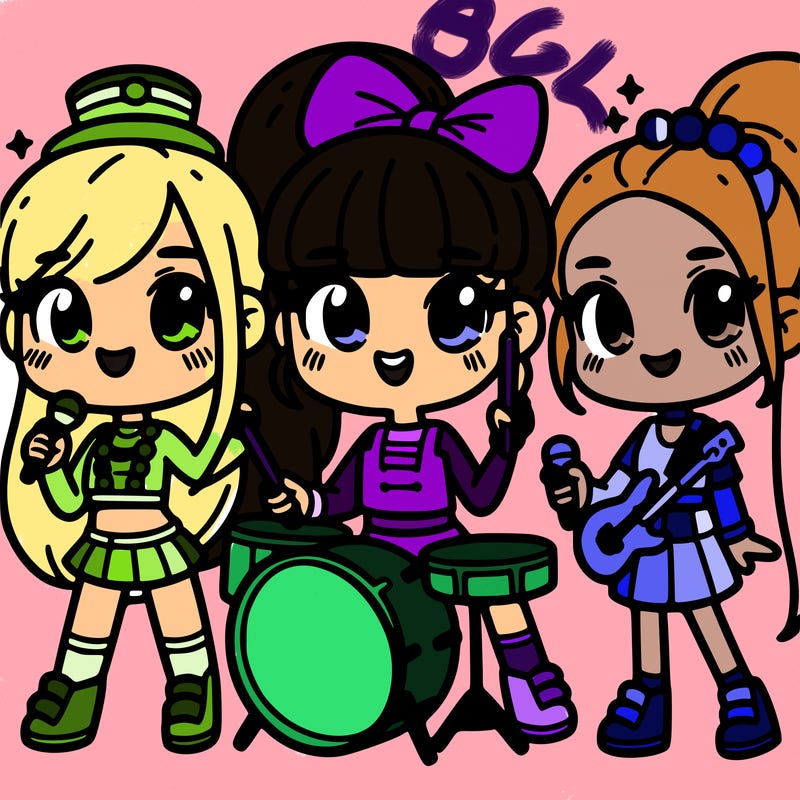cartoon pop girl band