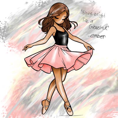 a realistic girl doing dance