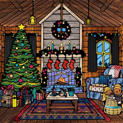 christmas house interior