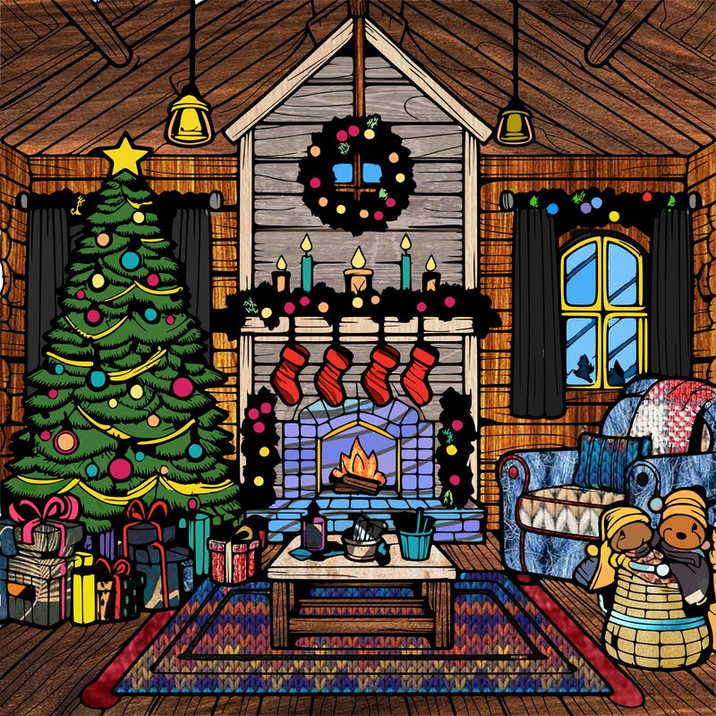 christmas house interior