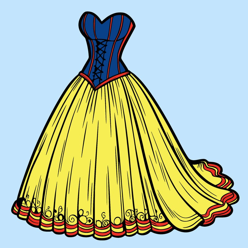 wedding dress-corset and a long and flowy skirt