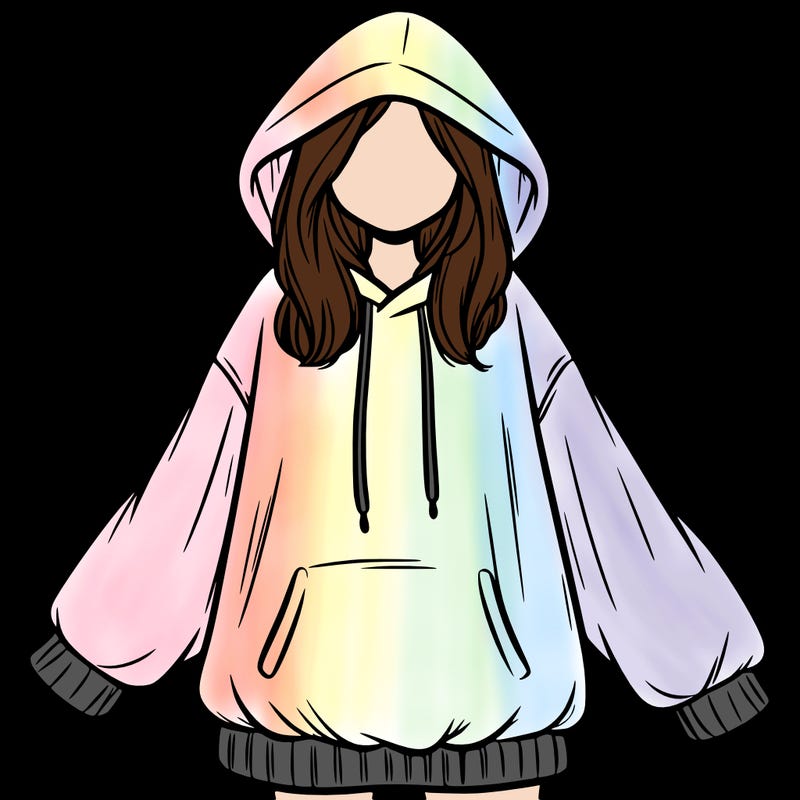 girl in oversized hoodie