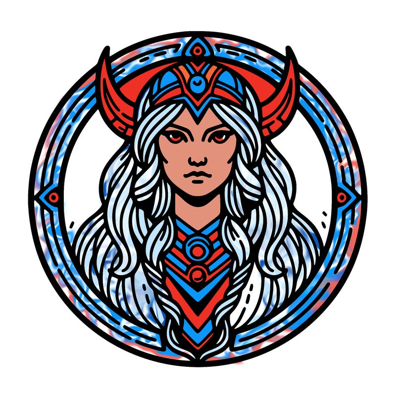realistic valhalla goddess  symbol
