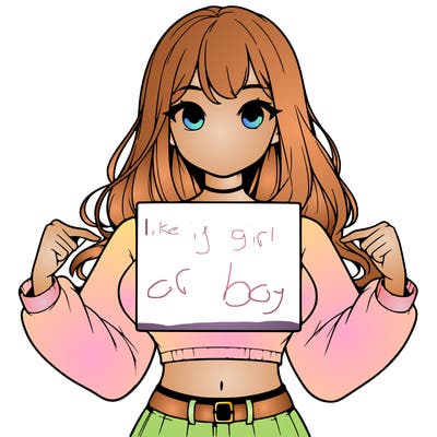 girl holding a blank sign in a long sleeve crop top