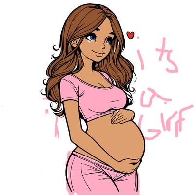 realistic pregnant girl