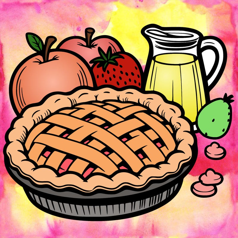 a pie of food