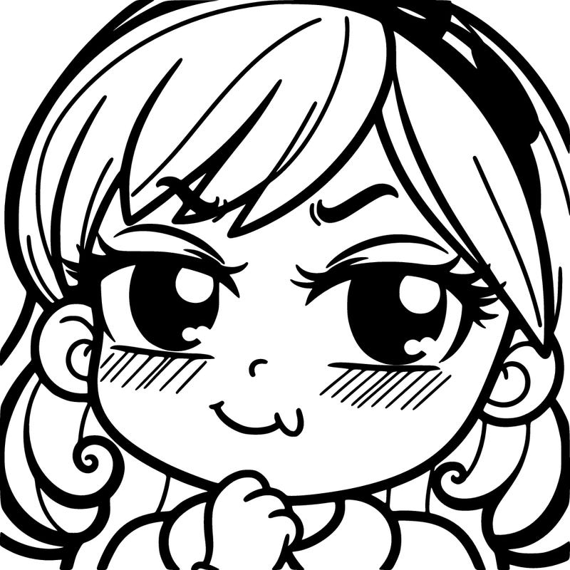 a girl with a nauty look on her face