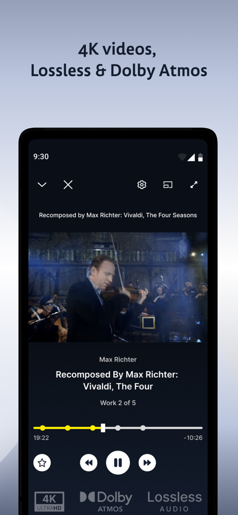 STAGE plus App mit 4K-Video und verlustfreier Klassik-Audio