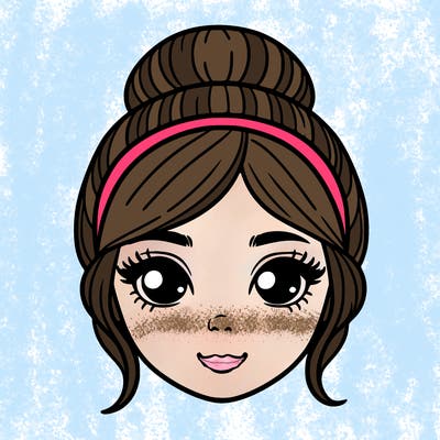 a girls face with a makeup band around her hair