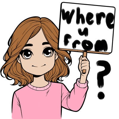 realistic girl holding up a sign