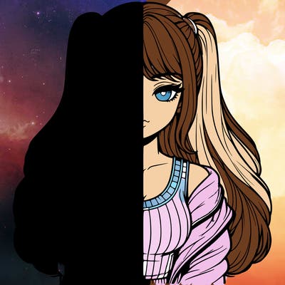 realistic girl split