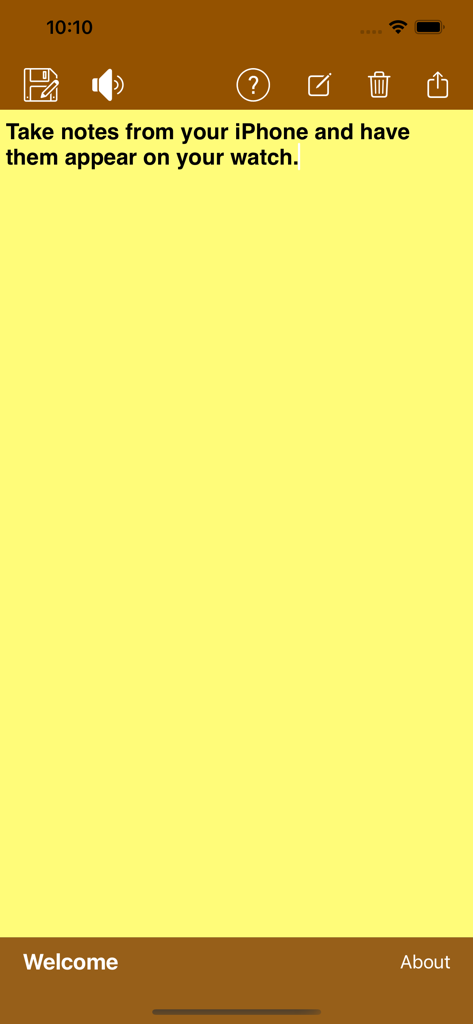 QNote - QNote app screen showing note synchronization between iPhone and Apple Watch