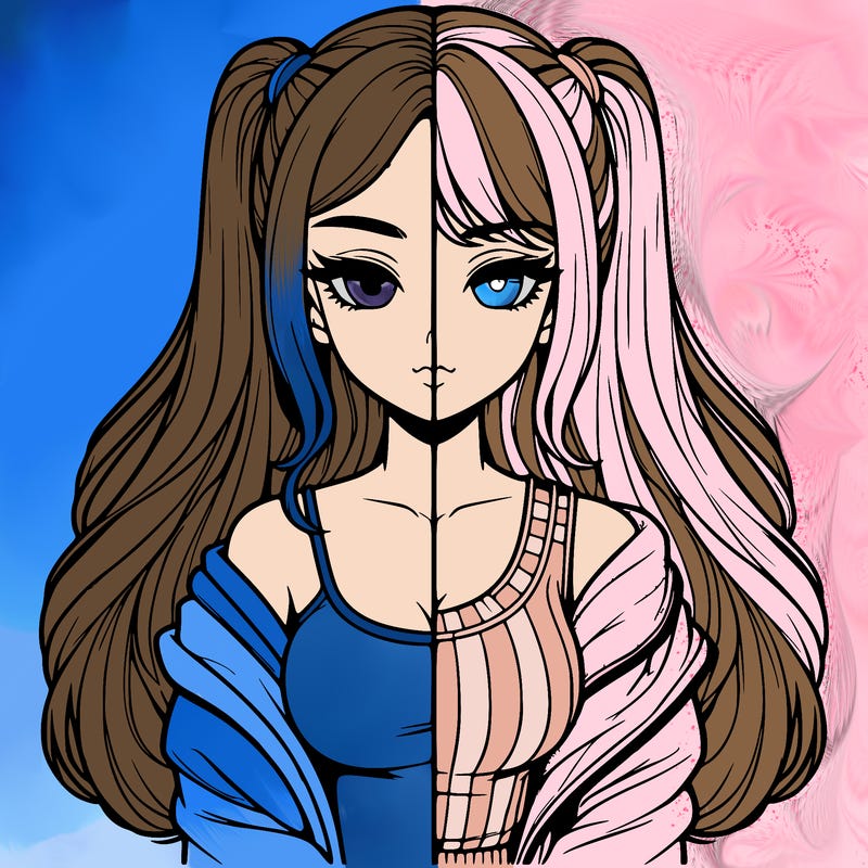 realistic girl split