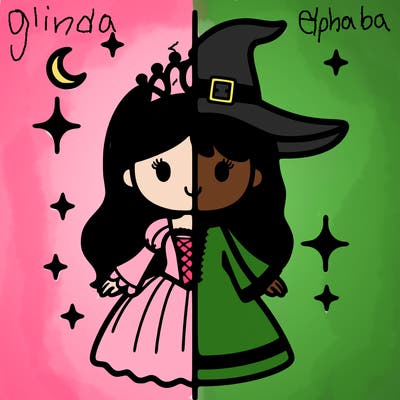 split princess and witch