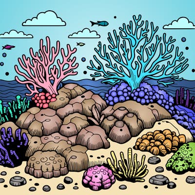 realistic coral reef
