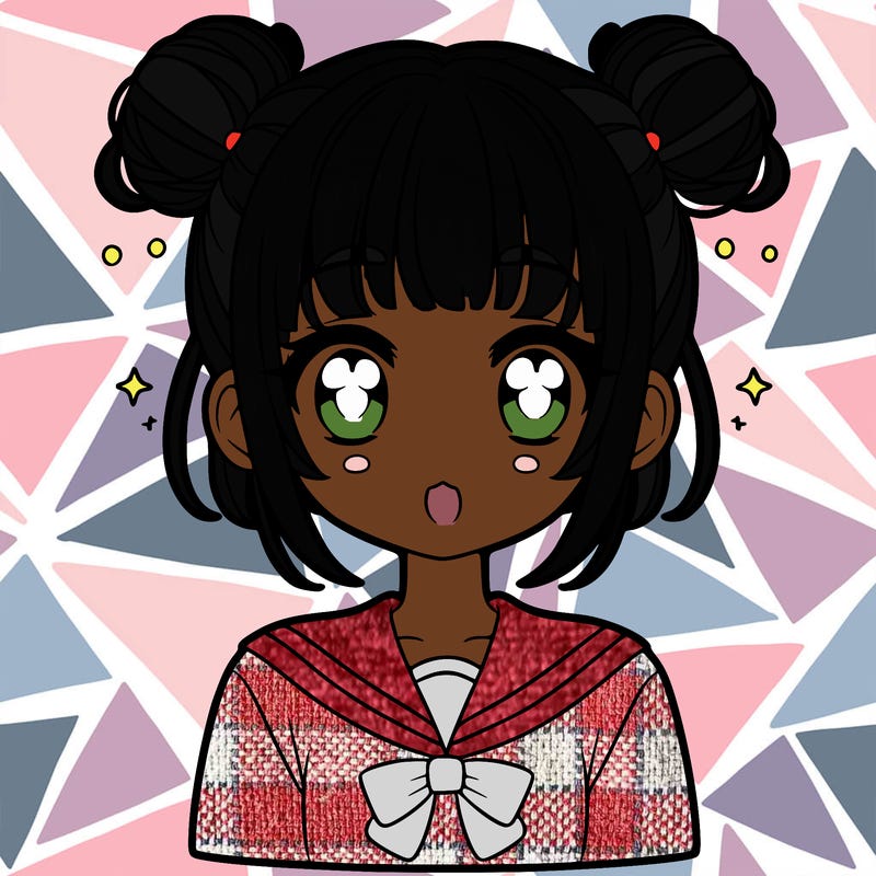 girl with hair in two buns and in anime