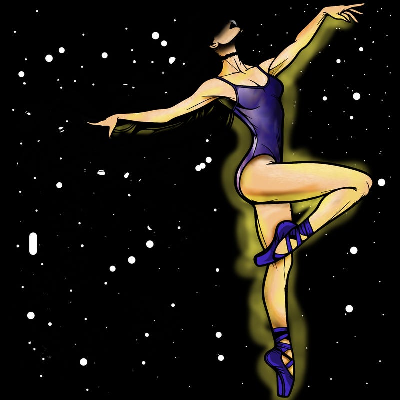 realistic woman dancer