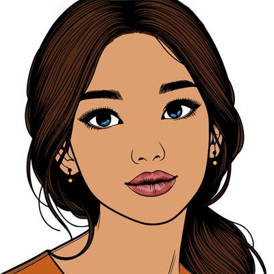 beautiful realistic asian woman