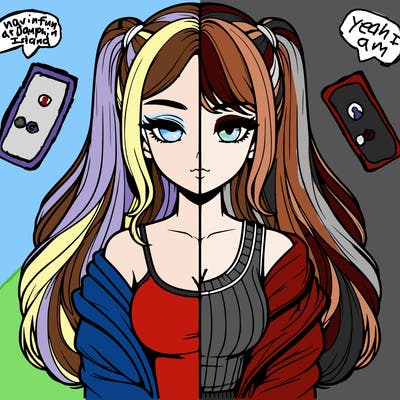 realistic girl split