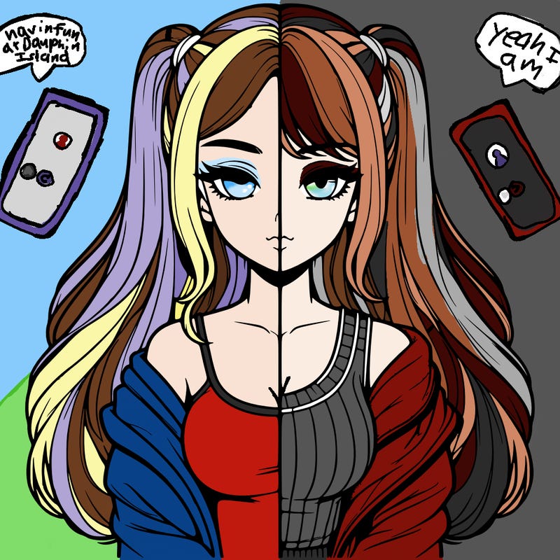 realistic girl split