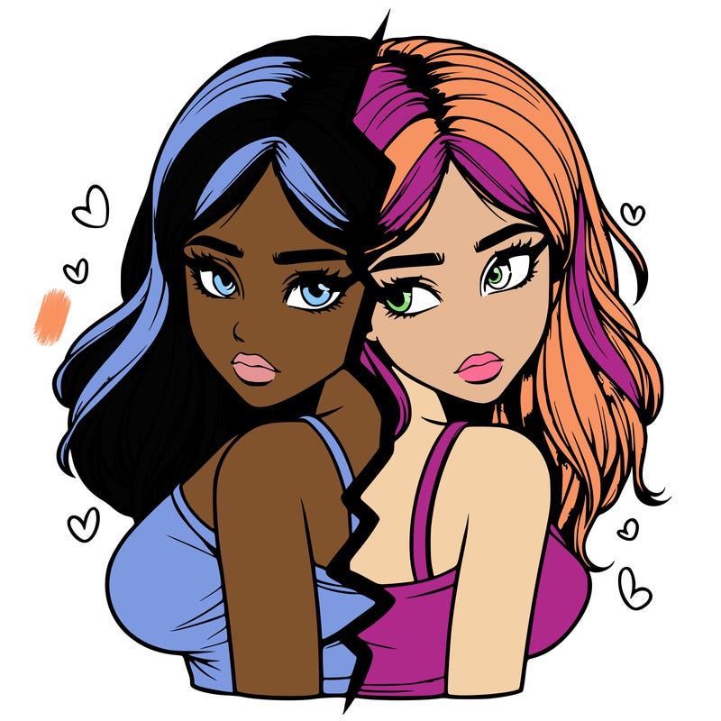 realistic girl split