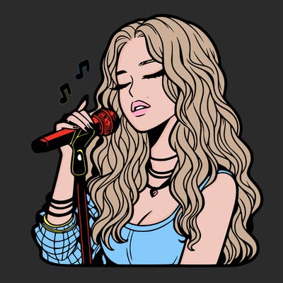 realistic female singer