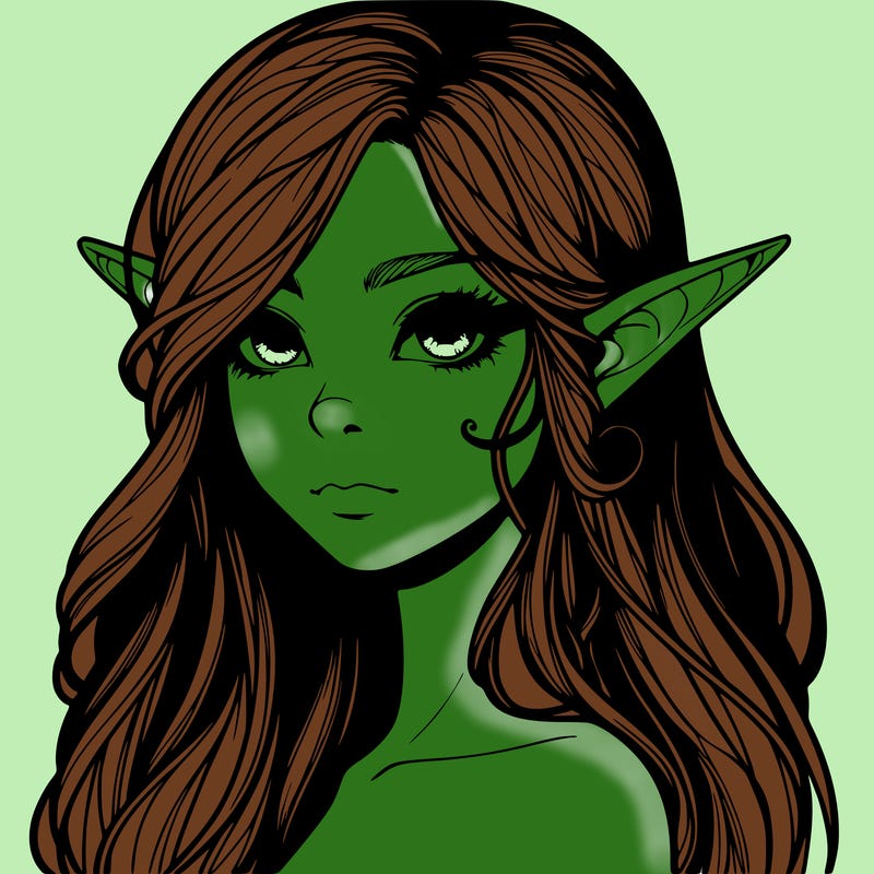 elf girl realistic dark fantasy