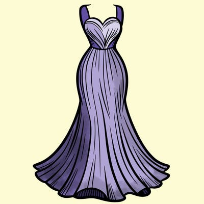 attractive long fashion dress