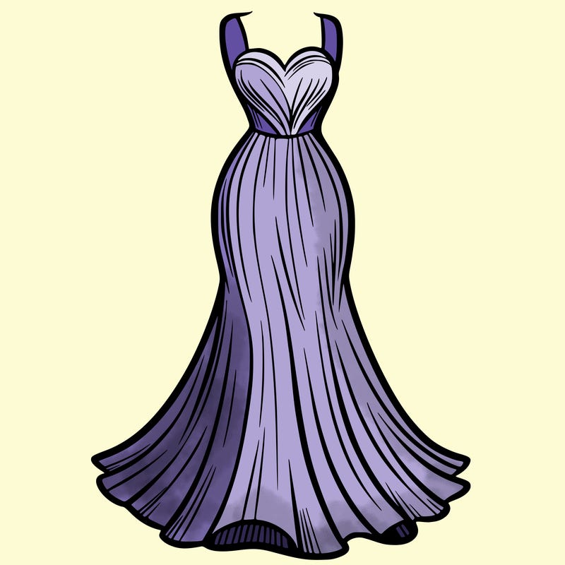 attractive long fashion dress