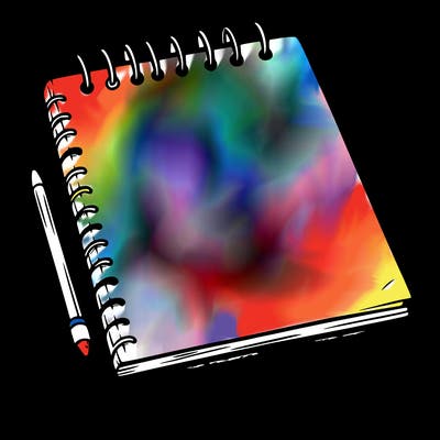 a blank sketch pad
