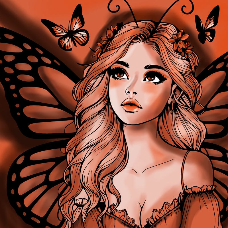 butterfly fairy realistic girl