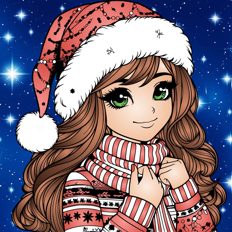 realistic christmas girl