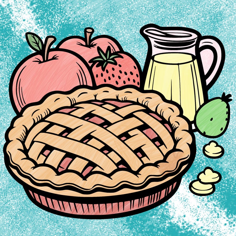 a pie of food