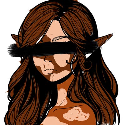 elf girl realistic dark fantasy