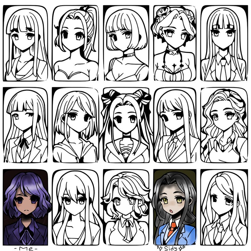 girls that look diffrent anime