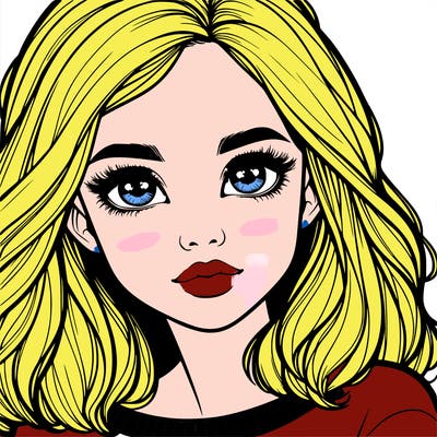 realistic girl whith cute eyes