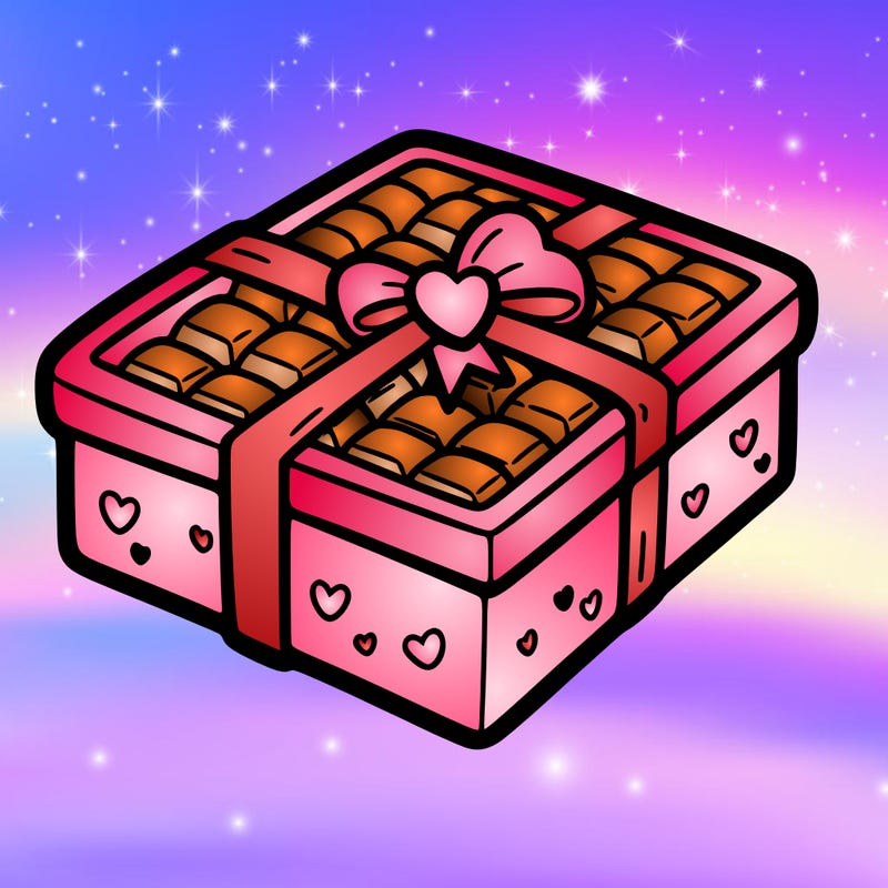 a box of chocolate for valentines day